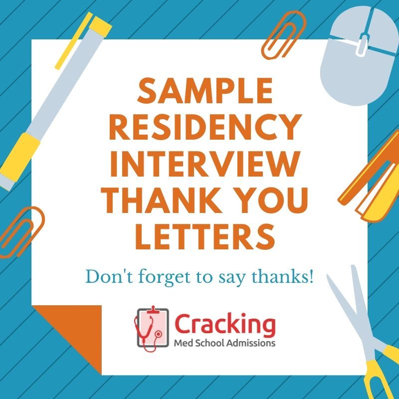 Residency interview thank you letter