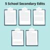 Cracking Med School Admissions - 5 School Secondary Essay Edits