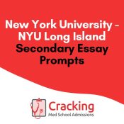Secondary Essay Prompts - NYU Long Island Secondary Prompts and Tips