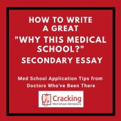 Why this medical school secondary essay example - Cracking Med School Admissions Success Tips